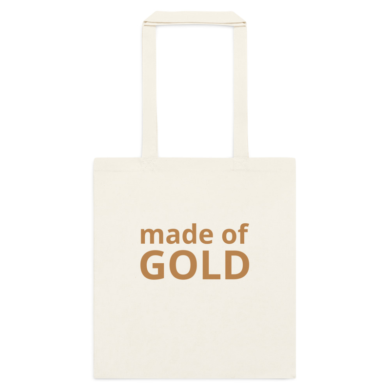 made of GOLD - Cotton tote bag