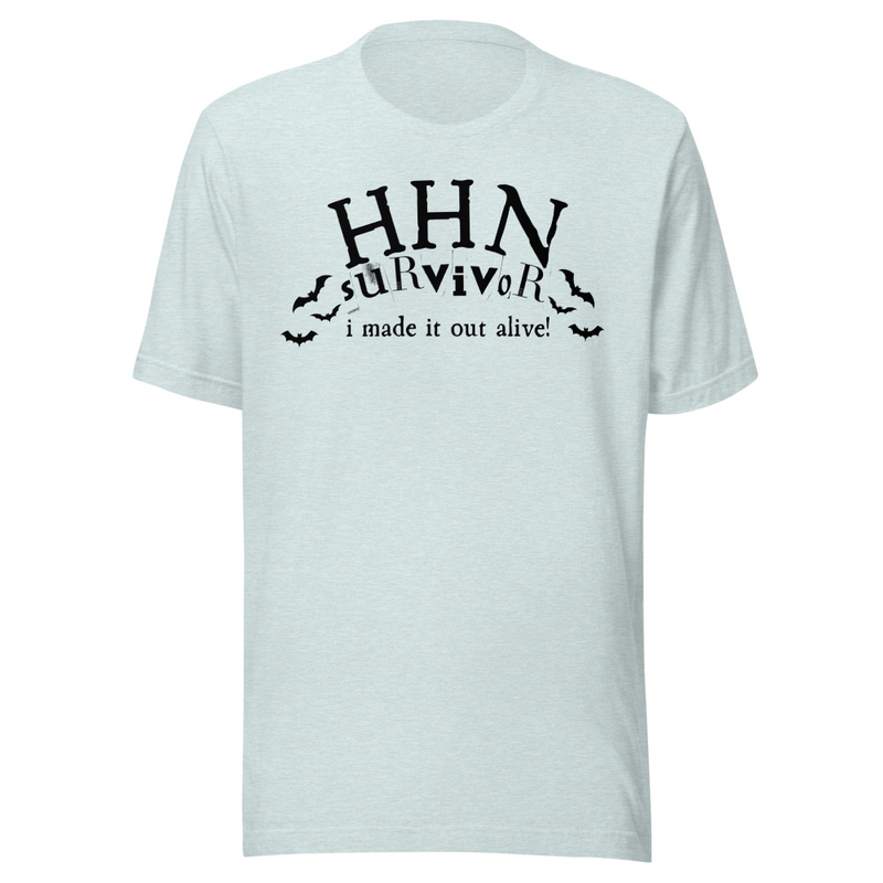 Horror Survivor Tee – 3XL, Heather Prism Ice Blue