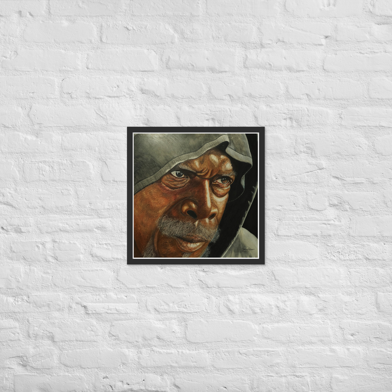 Intensity Framed Poster – 18″×18″, Black