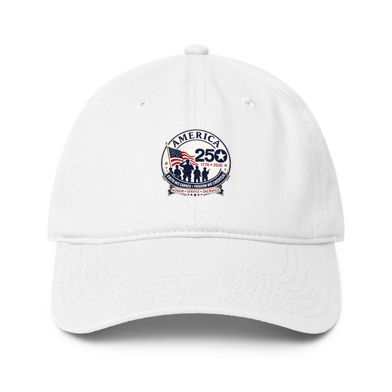 America 250 Tribute 1 Low-profile baseball cap – One size, White