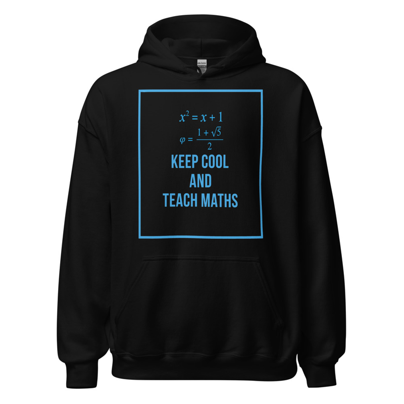 Hoodie Noir Keep Cool and Teach Maths