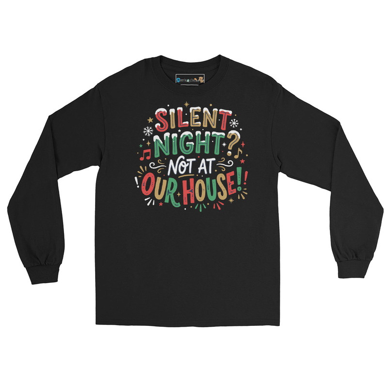 Silent Night Unisex Long Sleeve Tee – M, Black