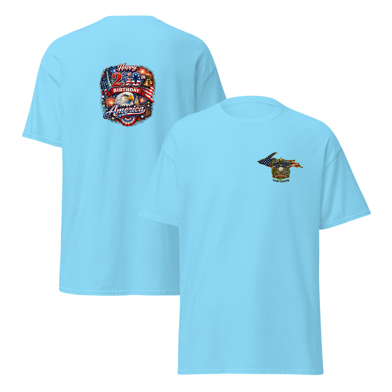 Happy Birthday 250th Unisex classic tee – L, Sky