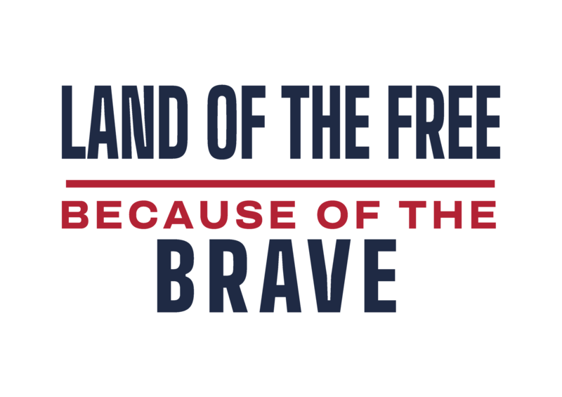 Land of the free because of the brave poster — Size: 18″×24″