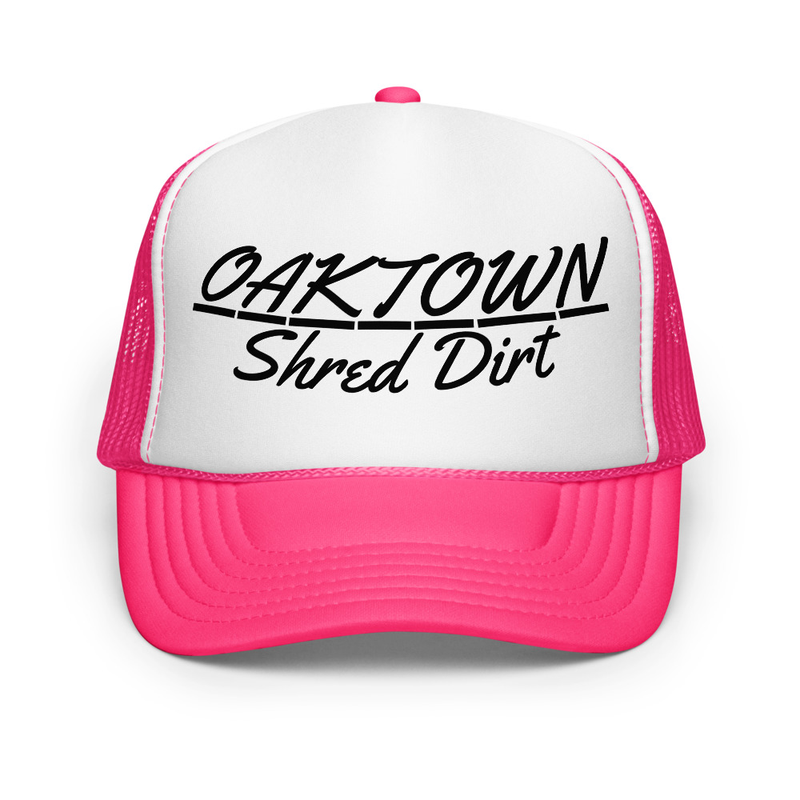 Foam Trucker Hat Black Text