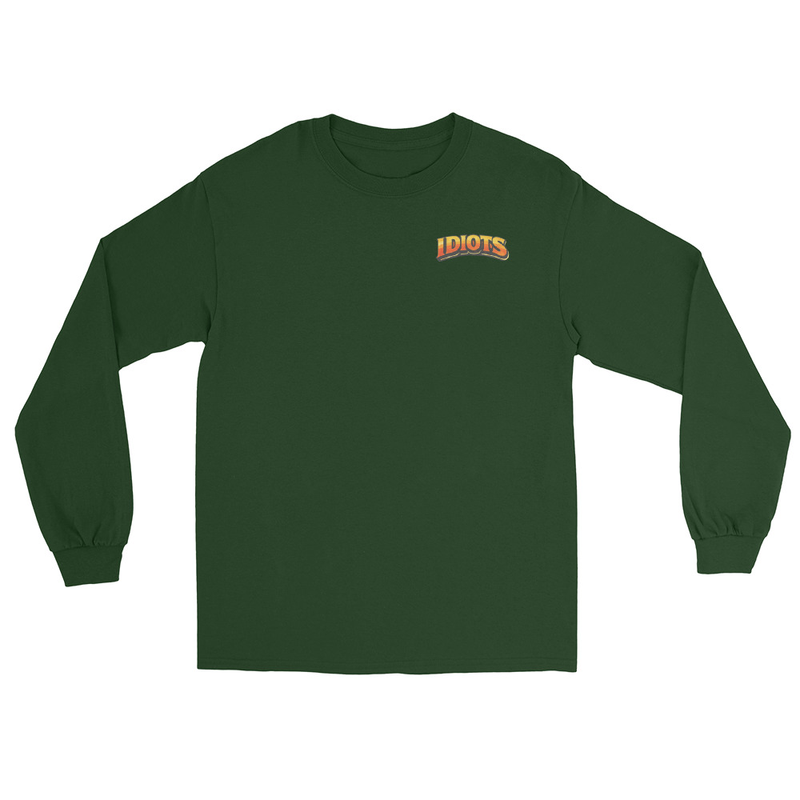 IDIOTS Classic Unisex Long Sleeve Shirt – S, Forest Green