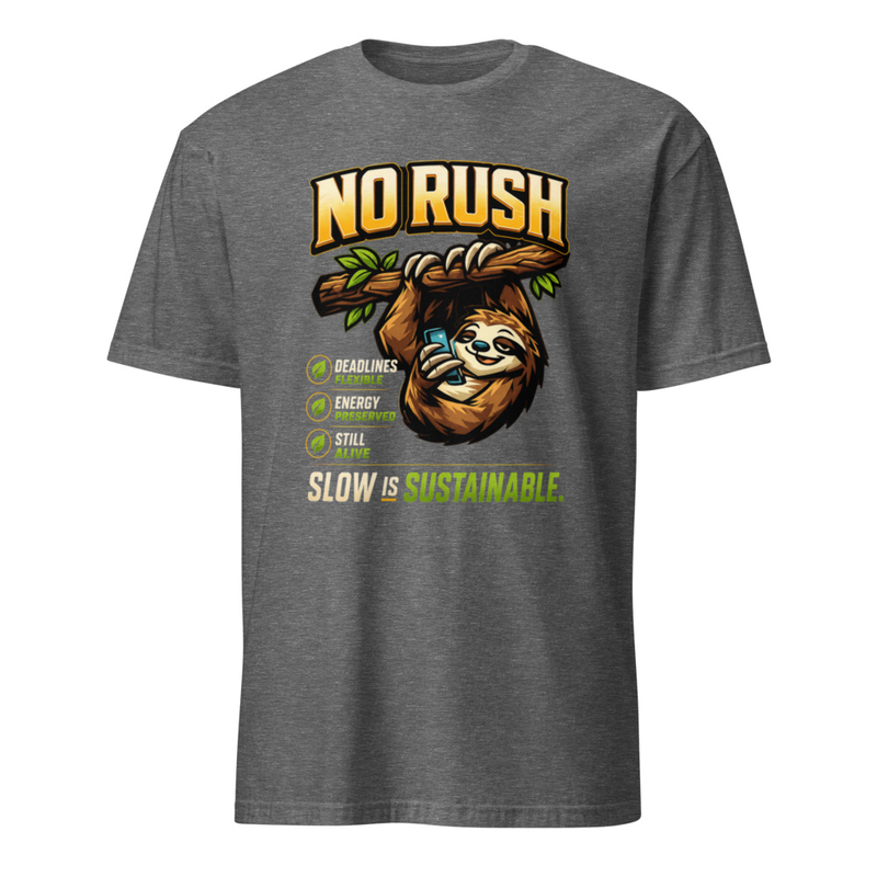 NO RUSH Tee – 3XL, Graphite Heather