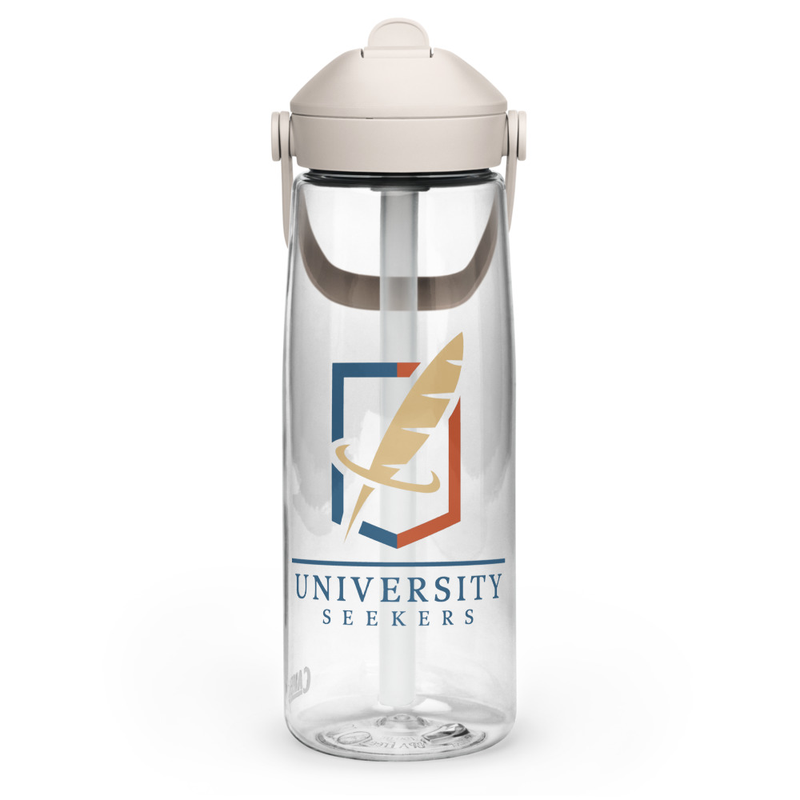 Flip straw water bottle