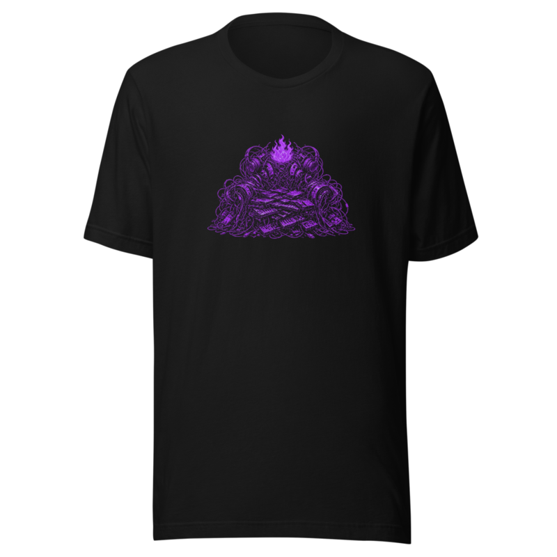 Uncle Benny ® Wire Throne Flame T-Shirt Neon Purple EST 2020