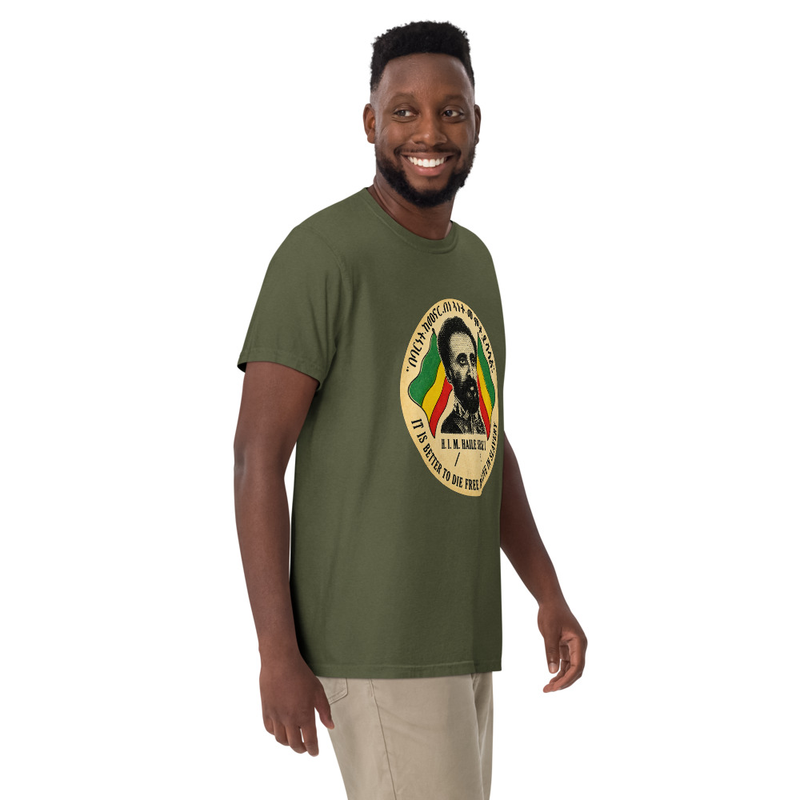 Emperor Selassie I Freedom Unisex garment-dyed heavyweight t-shirt – M, Hemp