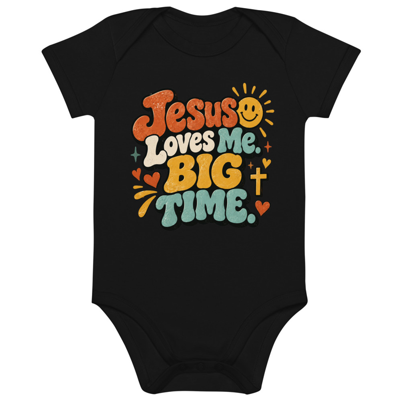 Jesus Loves Me Organic Baby Bodysuit