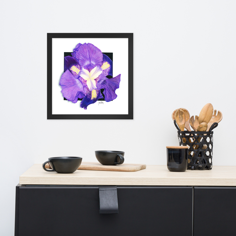 Purple Haze Framed Print – 14″×14″, Black