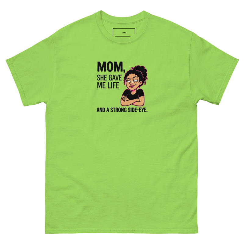 Mom Side eye -classic tee – S, Lime