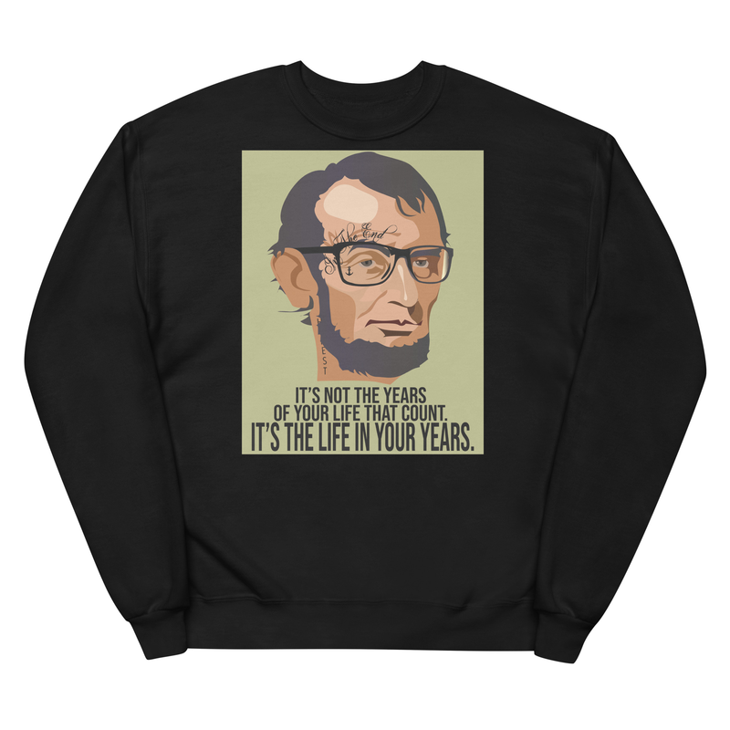 Punk Gothic - Abraham Lincoln - Tattoos Unisex fleece sweatshirt