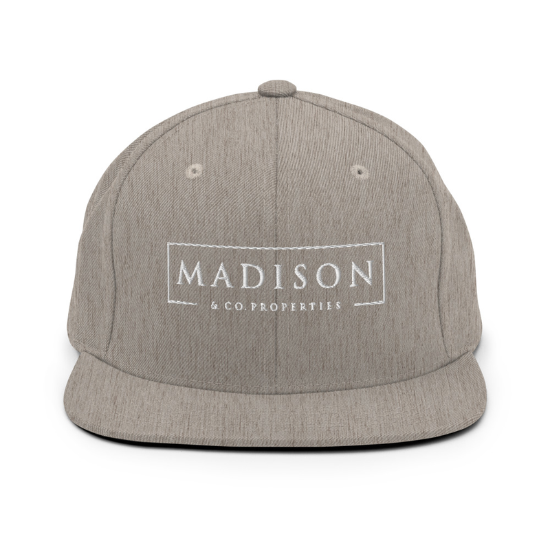 Snapback Hat – One size, Heather Grey