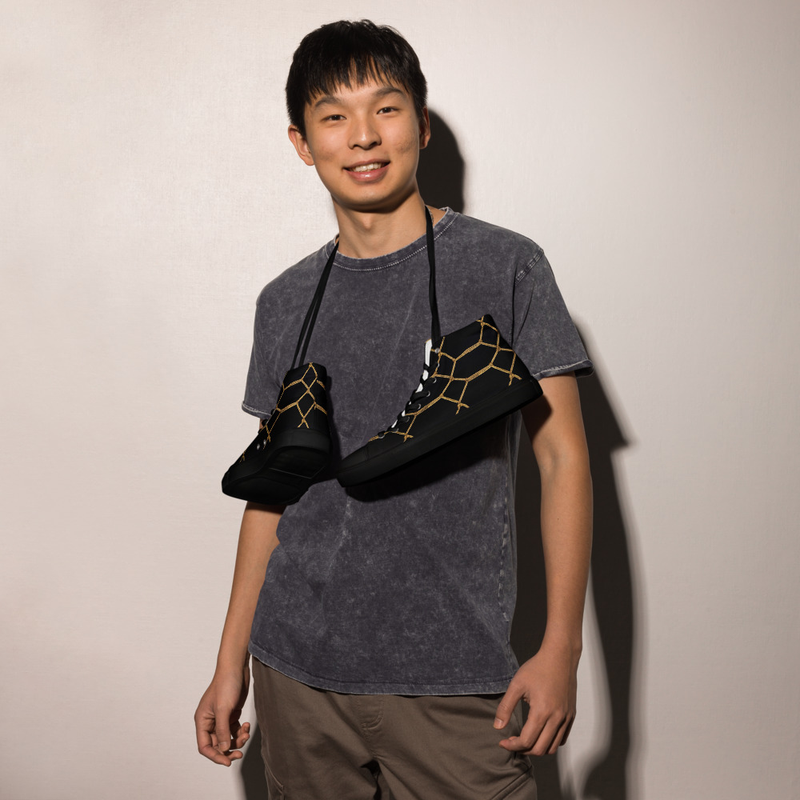 "Knot Master" High Top Canvas Shoes (Men)