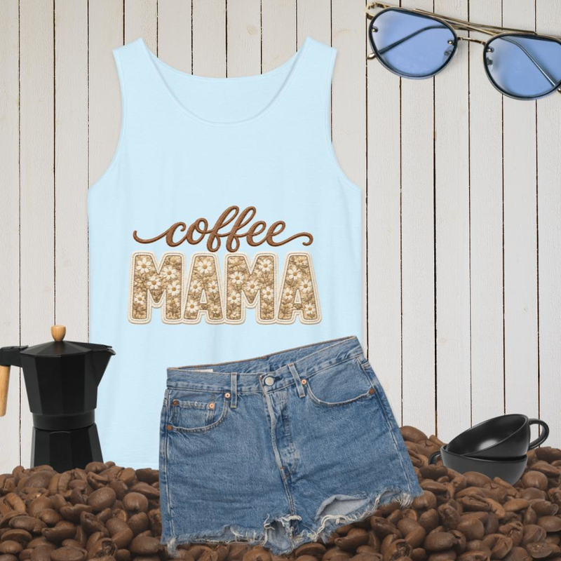 Coffee Mama Tank - 100% Cotton – XL, Chambray