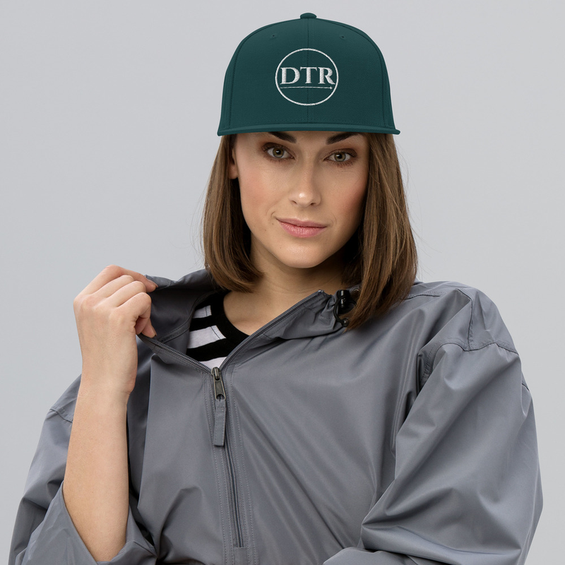 Snapback Hat White Logo