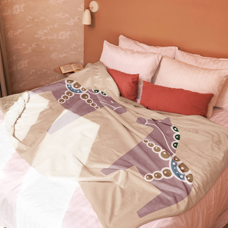 Sherpa blanket - Dalahäst view 3