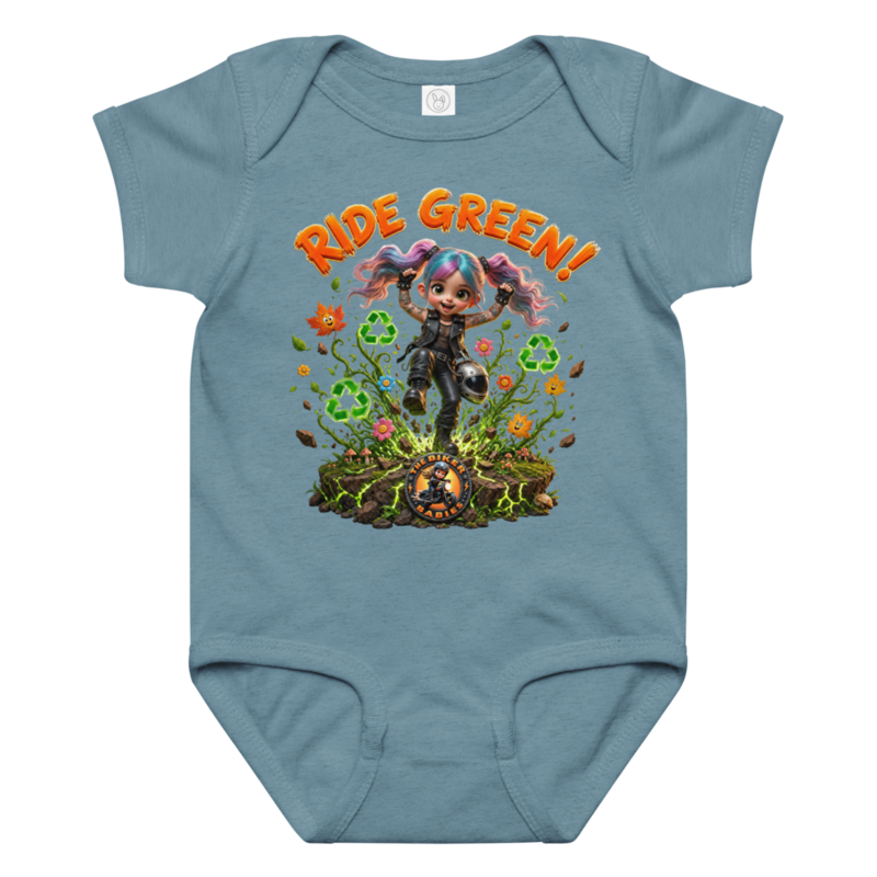 Harper Ride Green Baby Grow