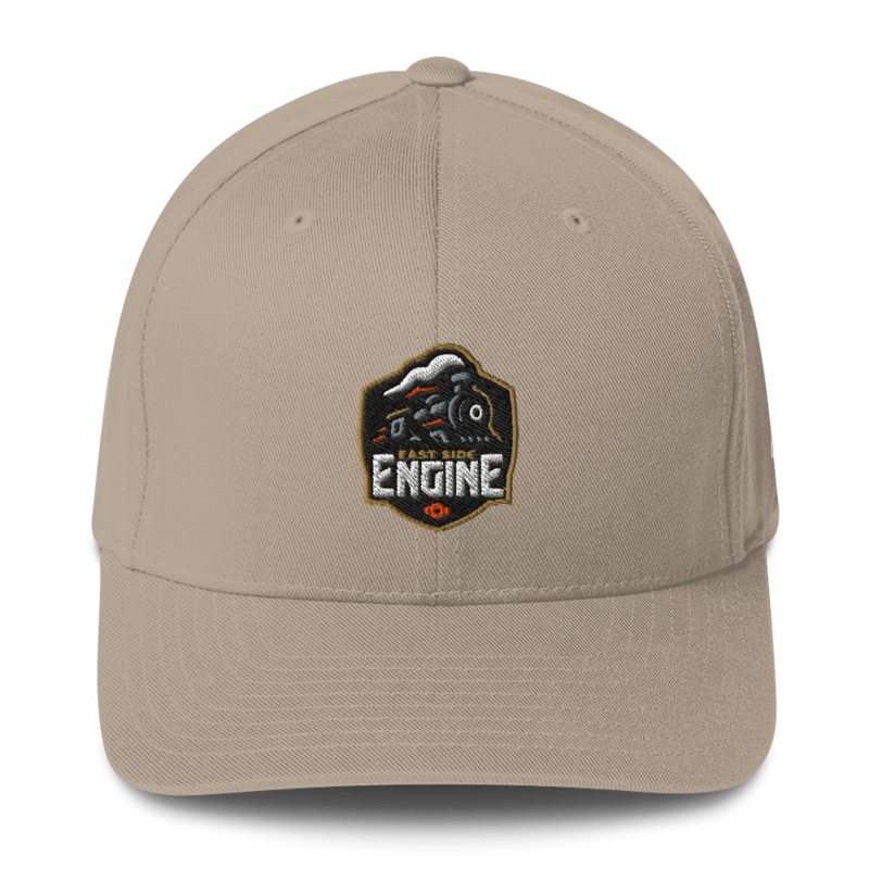 East Side Engine - Fitted Logo Hat – S/M, Khaki
