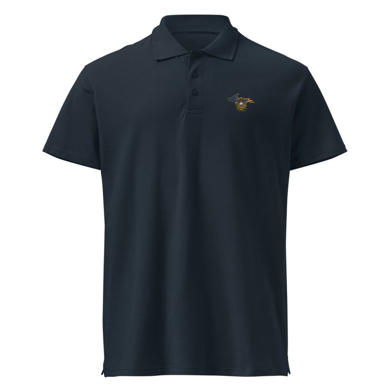 Men's Alger Country Golf Outing Premium pique polo shirt – S, Navy