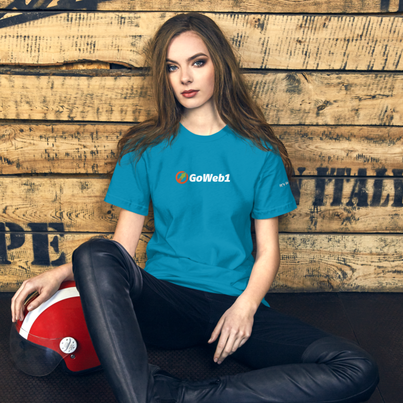 GoWeb1 - launch it's go time t-shirt – XL, Aqua