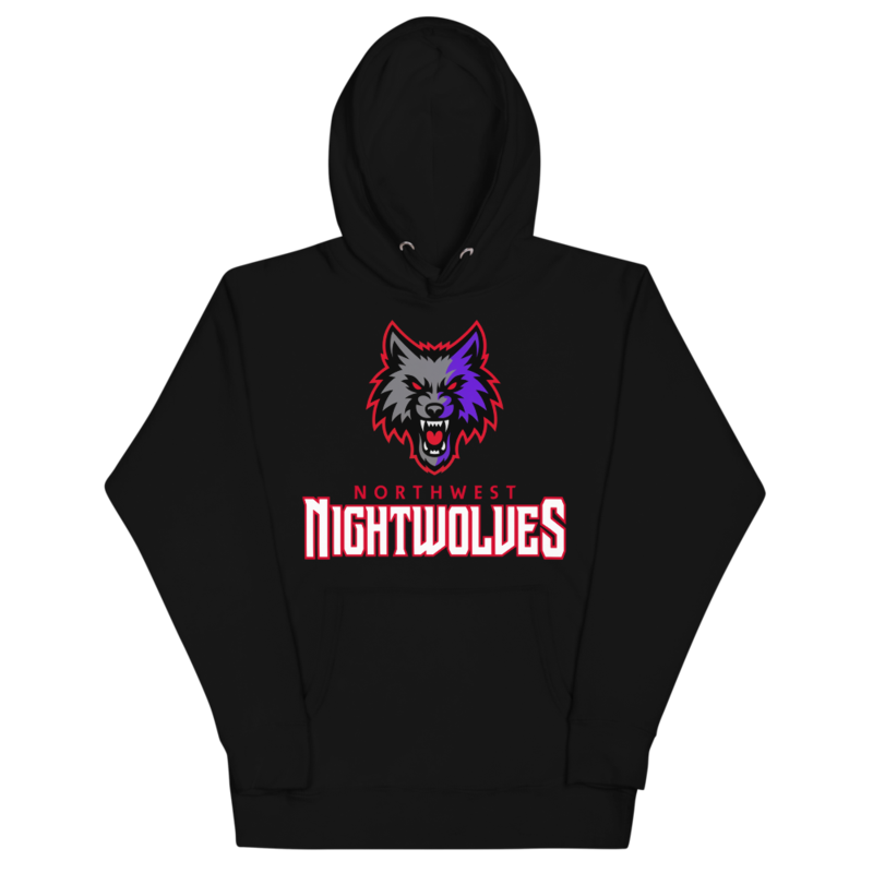 Northwest Nightwolves - Black Logo Hoodie