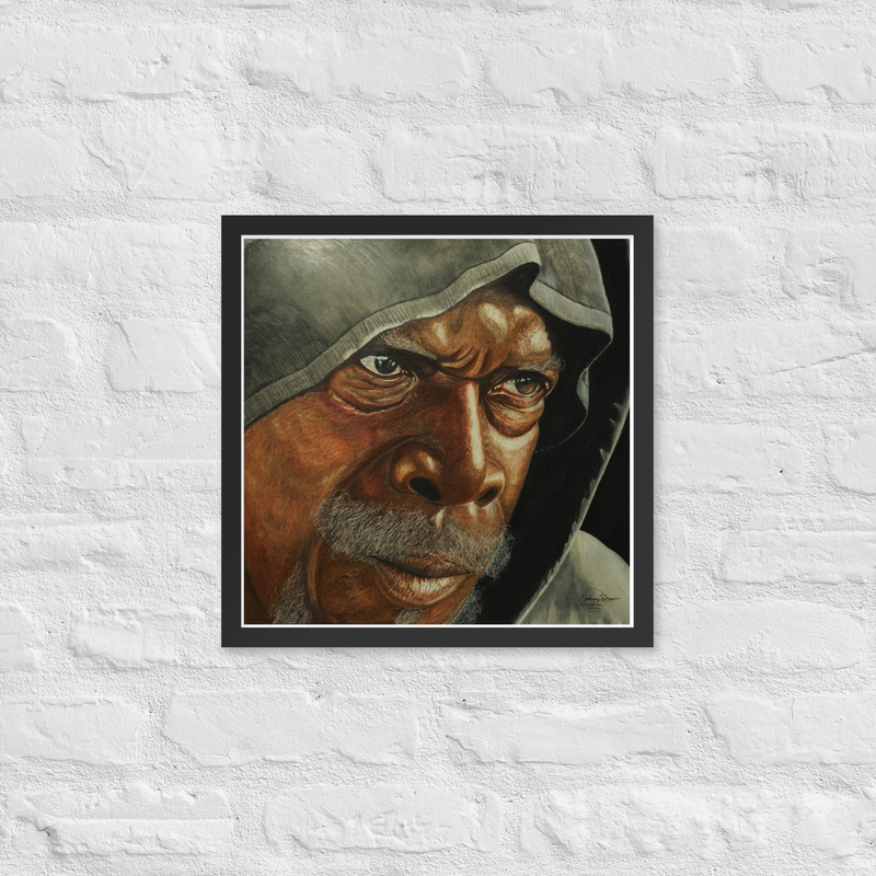 Intensity Framed Poster – 16″×16″, Black