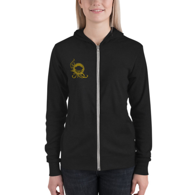 BTC Gold Logo Unisex zip hoodie