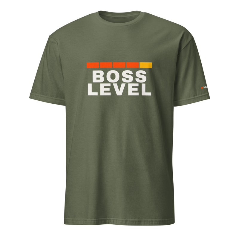 Boss Level GILDAN 64000 Short-Sleeve Unisex T-Shirt – S, Military Green