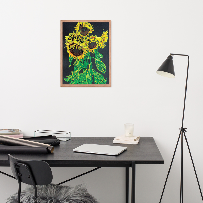 Out Of The Darkness Framed Print – 18″×24″, Red Oak