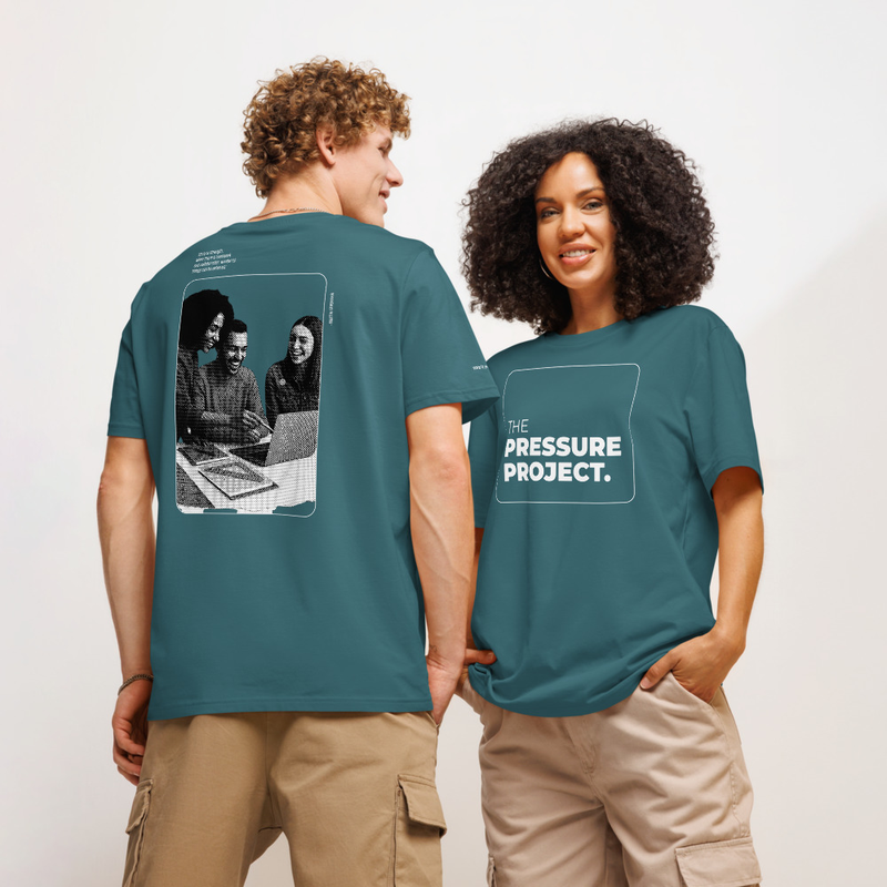 "Pressure Project" Teamwork Blue Unisex Premium T-Shirt