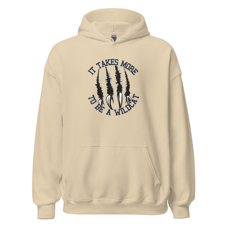 It Takes More to be a Wildcat Unisex Hoodie (black font) – XL, Sand