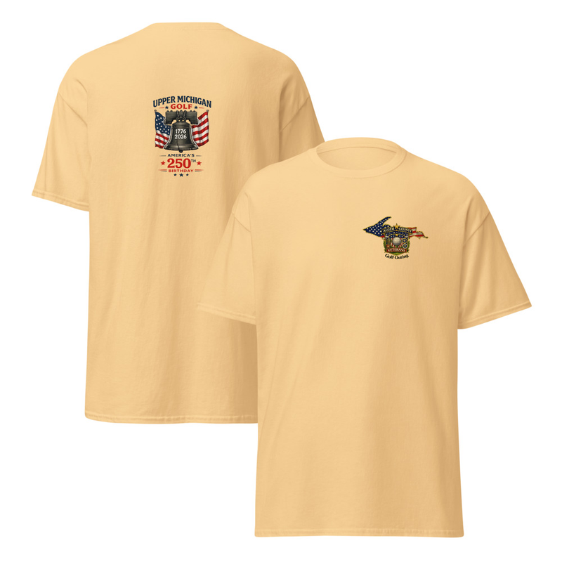 Alger Country Veteran's Golf Outing Logo #2 Unisex classic tee – S, Yellow Haze