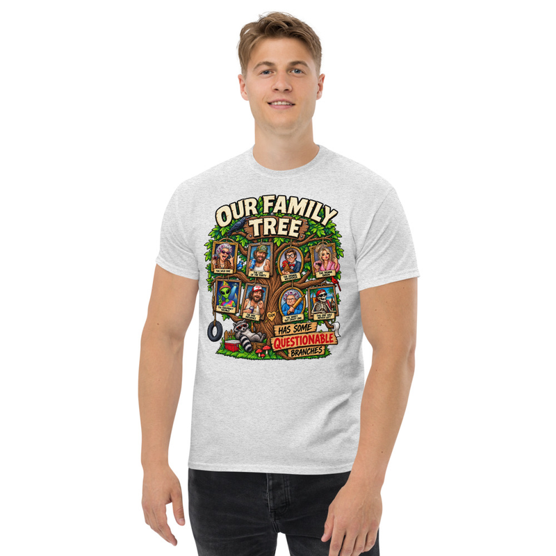 Questionable Family Tree - Unisex classic tee – 2XL, Ash