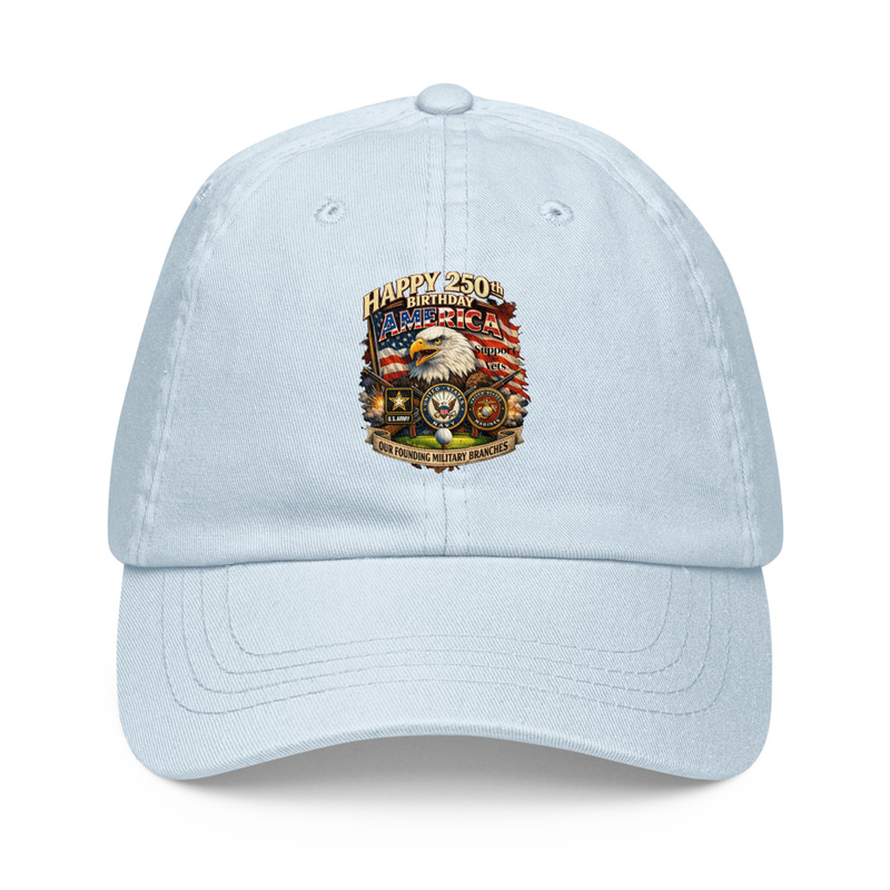 Happy Birthday America Pastel baseball hat – One size, Pastel Blue