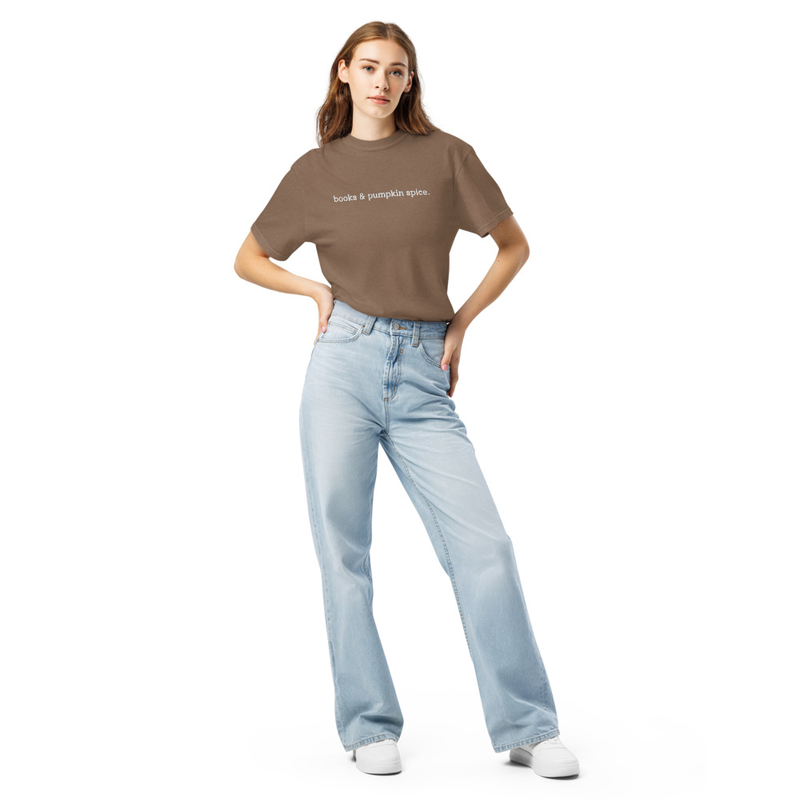 Books and Pumpkin Spice Tee (Embroidered)