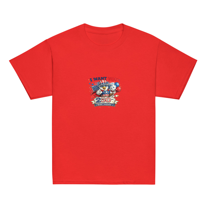 BMT Kids I Want You 250 Youth classic tee – S, Red