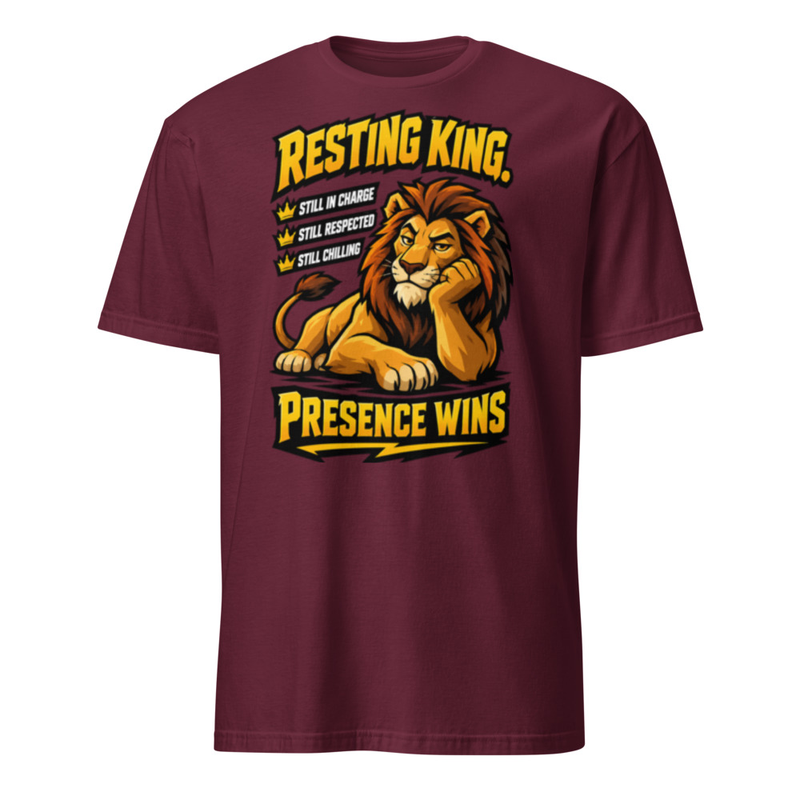 Resting King Tee – 3XL, Maroon
