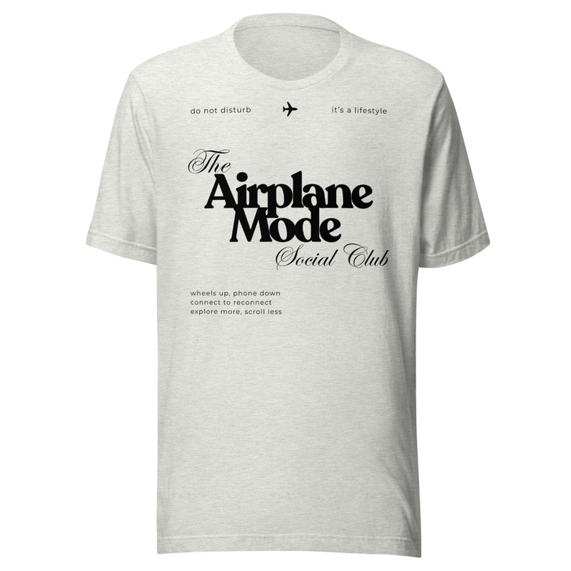 Airplane Mode Tee – L, Ash