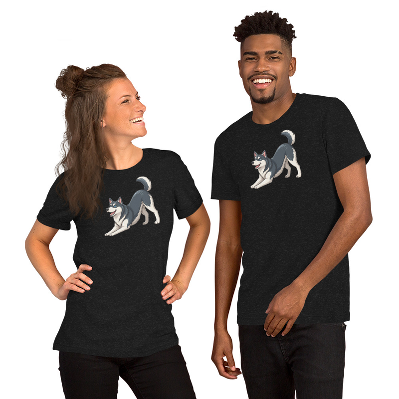 Downward Dog Husky Unisex Tee - Yoga Dog Lover Shirt — Siberian Husky