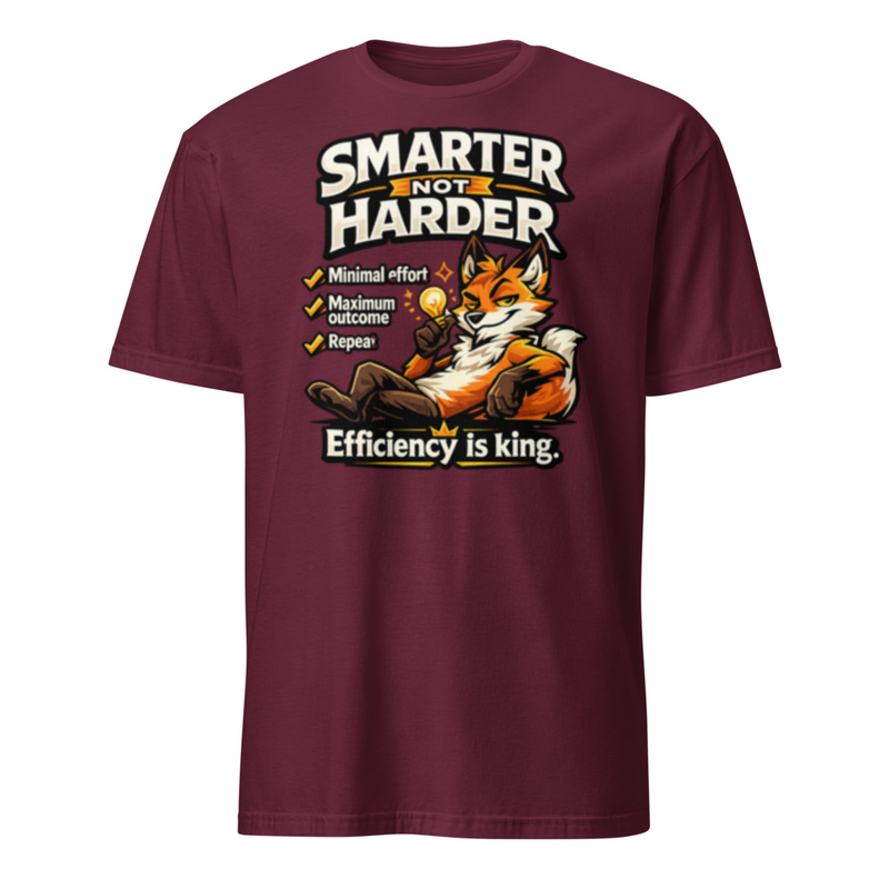 Smarter Not Harder Tee – 3XL, Maroon