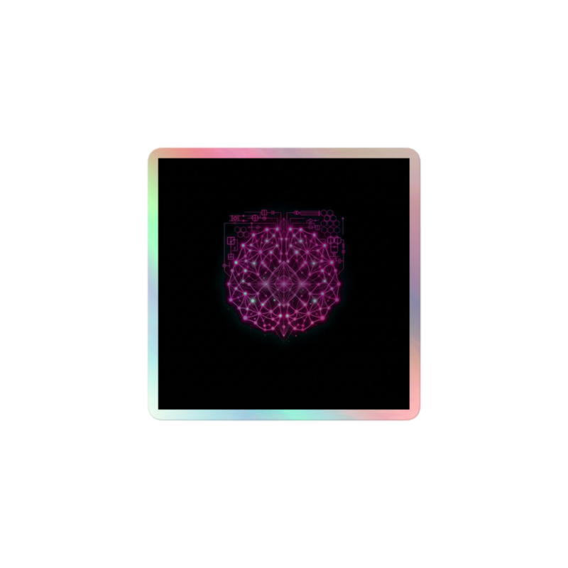 Uncle Benny ® Neural Link Sync IBM Quantum Computer Sticker Neon Pink EST. 2020