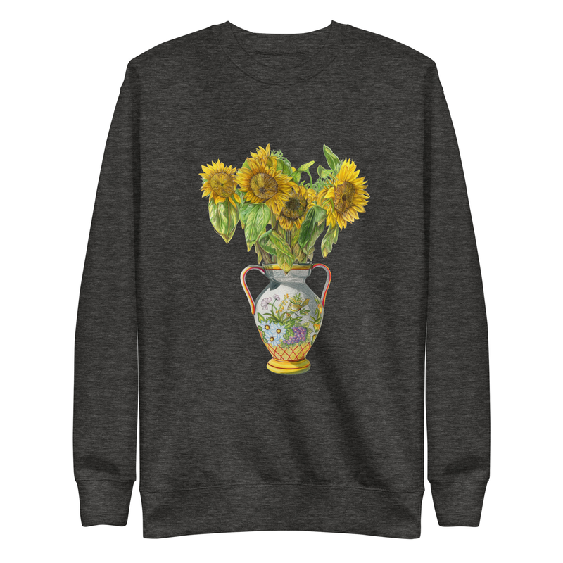 Sunny - Unisex Premium Sweatshirt – S, Charcoal Heather
