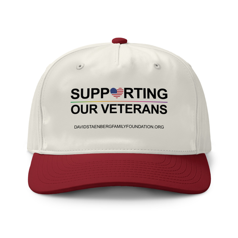 Class two-tone cap | Veteran's Day v1 – One size, Natural / Cardinal