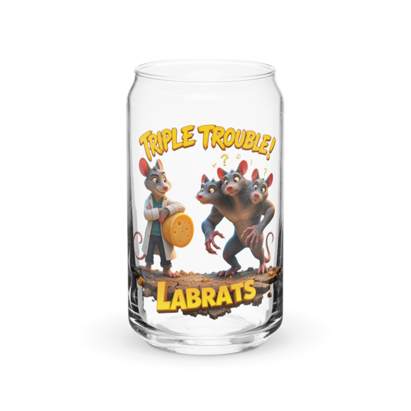 Triple Trouble 16oz Can Glass