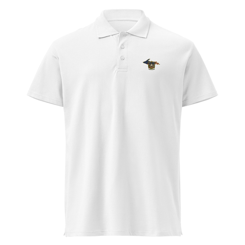 Men's Alger Country Golf Outing Premium pique polo shirt – S, White