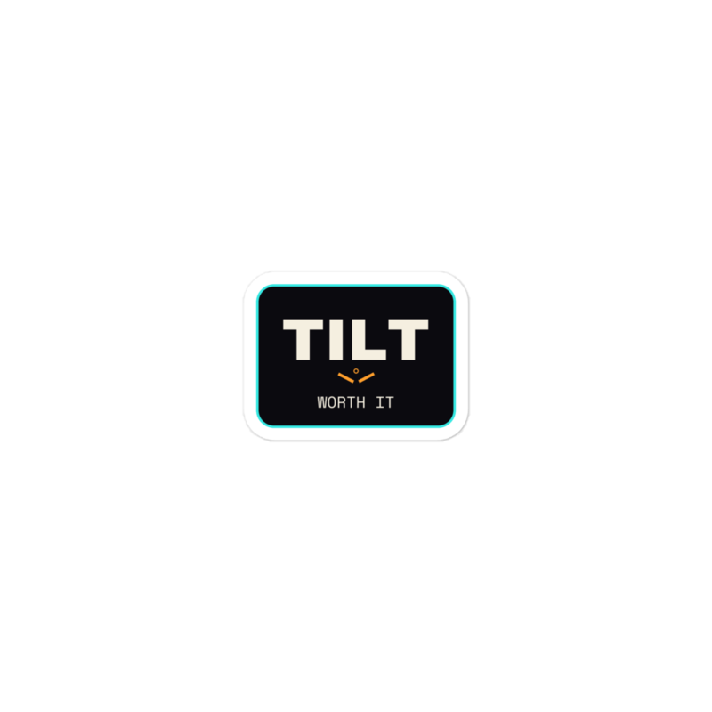 TILT Sticker mockup