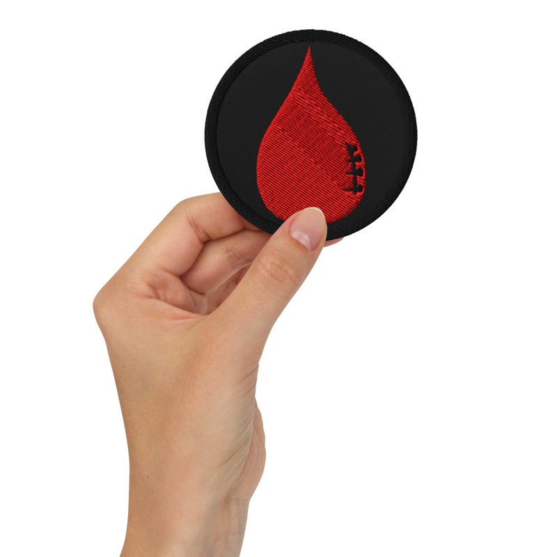 Blood Drop Embroidered patches